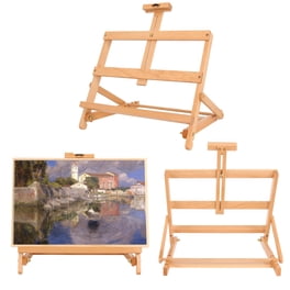 Lot De 2 Mini Chevalets En Bois – 20x28 Cm, Pliable, Idéal Pour Peinture, Dessin, Affichage Photos & Toiles