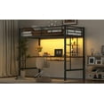 thumbnail image 3 of Loft Bed having High Guardrail & Double Ladder | Antirust Metal Frame | Space-saving Twin XL Bed, 3 of 19