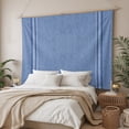 thumbnail image 3 of Blue Tapestry for Bedroom Wall Hanging Tapestry, Farmhouse Vintage Abstract Linen Texture Striped Ceiling Backdrop Tapestries Poster Blanket Wall Decor for Teens Room Living Room Dorm 51" x 59", 3 of 8
