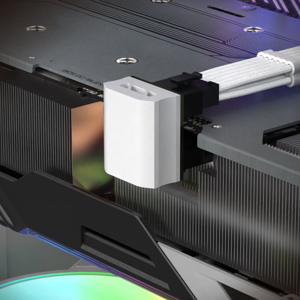 Adaptador De Fuente De Alimentación Adaptador de fuente de alimentación ATX3.0 para RTX 4090 4080 4070 Ti 3090 Ti (RVS Blanco)