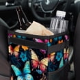 thumbnail image 6 of Flower Butterfly Foldable Car Trash Can with Lid, Leak-Proof Mini Trash Can, Hanging Storage Bag - Car Trash Bin for Clean and Organized Rides, 6 of 6