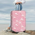 thumbnail image 7 of Susaid Pink Flamingos and Flowers Print Elastic Washable Suitcase Cover with Hidden Zipper, Fits 18-32 Inch Luggage for Protection During Travel-X-Large, 7 of 7