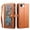 Brown, variant on ELEHOLD Crossbody Wallet Case for iPhone 16e/17e, RFID Blocking Shockproof PU Leather Zipper Cover with Kickstand, Blue