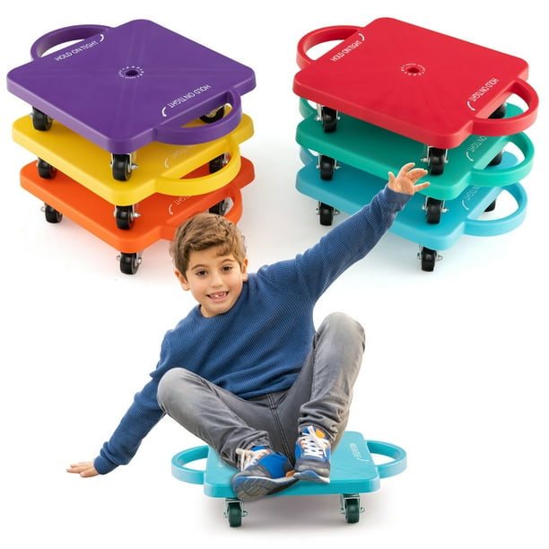 Gymax Children Balance Board Sitting Scooter Board 6-Pack PP Floor