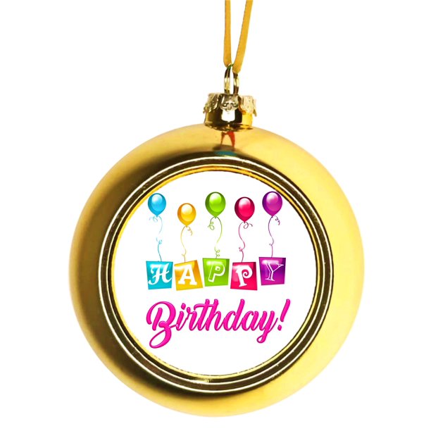 Happy Birthday Ornaments for Tree - Birthday Christmas Ornaments
