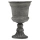 thumbnail image 1 of Macetero redondo de metal gris con forma de trompeta de 4,9" x 4,91" x 7,86", 1 of 6