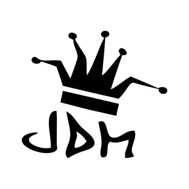 JDM King Sticker Decal Die Cut - Self Adhesive Vinyl - Weatherproof - Made in USA - Many Color and Sizes - crown royalty