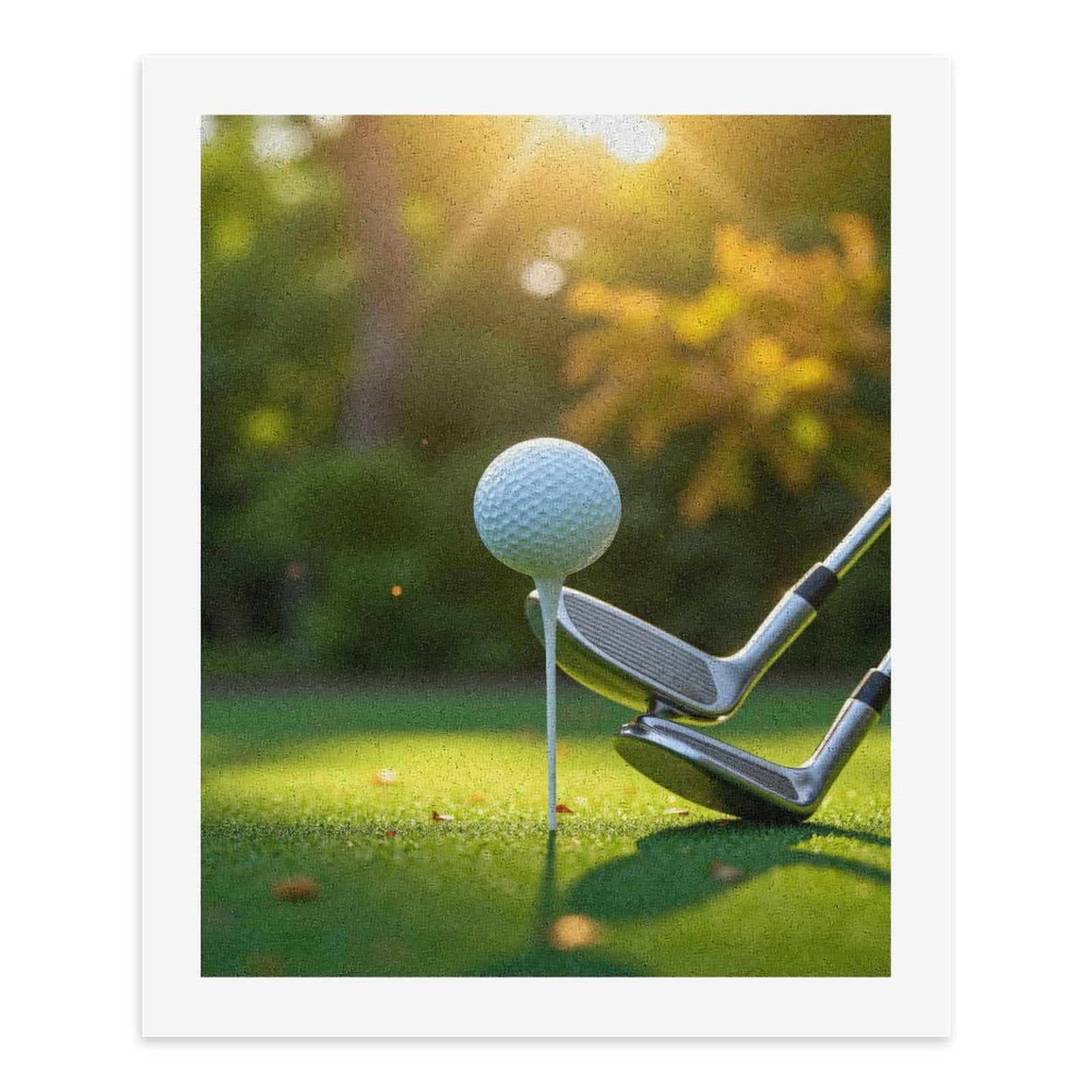 Paint By Numbers Kit for Adults Beginner - DIY Golf Ball Sunlight Green Scene Canvas Painting Kits for Adults, Frameless Paint By Number for Adults for Home Wall Decor 16x20 Inch