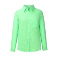 thumbnail image 4 of Aloohaidyvio Tops and Blouses ,Women Casual Pockets Turn-Down Neck Cardigan Long Sleeve Loose T-Shirt Blouse Button Tops, 4 of 6
