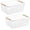 New-White2, variant on Wire Baskets with Handles Wire Storage Organizer Bin Baskets, Pantry, Closets, Bedrooms - Set of 2（Black）