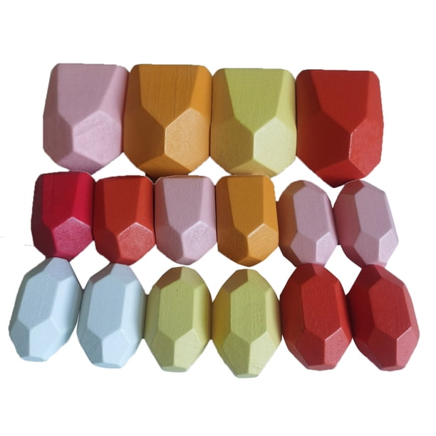 Apilar Rocas de madera Juguetes apilables para niños pequeños Juego apilable Juguetes apilables Juguetes de madera para apilar Piedras para niños (combinación de tres)