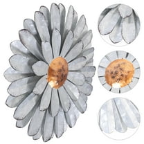 Raindrops Flower Shaped Hanging Decoration Metal Flowers Wall Home Silver