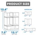 thumbnail image 3 of Tooloton Acrylic Stackable Drawers Organizer, 5-Pack for Countertop and Cabinet Storage, 2 Small + 2 Medium + 1 Large, Clear, 3 of 5