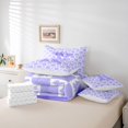 thumbnail image 6 of jejeloiu Purple Bowknot Bow 7-Piece Twin Bedding Sets,Letter K Monogrammed Bedding Comforter Set For Girls Kids Reversible, 6 of 8