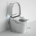 thumbnail image 2 of ICYBER BOOM Smart Toilet, Elongated One Piece Bidet Toilet with Remote Control, Auto Open/Close Lid, Foot Sensor & Off-Seat Flush, Warm Water Wash, Heated Seat, Warm Air Dryer, Night Light, White, 2 of 15