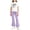 Purple, variant on THDHVS Girls Fall Outfits,Girls Heart Print Round Neck Short Sleeve Top Stretchy Flared Pants Casual 2 Piece Set,Girls' Clothing Sets Black 3-4 Years