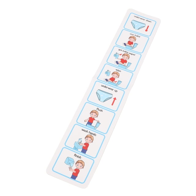 Horario De Tabla Para Ir Al Baño, Impermeable, Horario Visual De Entrenamiento Para Ir Al Baño, Autoadhesivo, Habilidades Educativas Especiales De Vida Independiente Para TEA