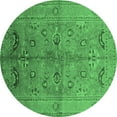 thumbnail image 1 of Ahgly Company Indoor Round Oriental Emerald Green Industrial Area Rugs, 8' Round, 1 of 4