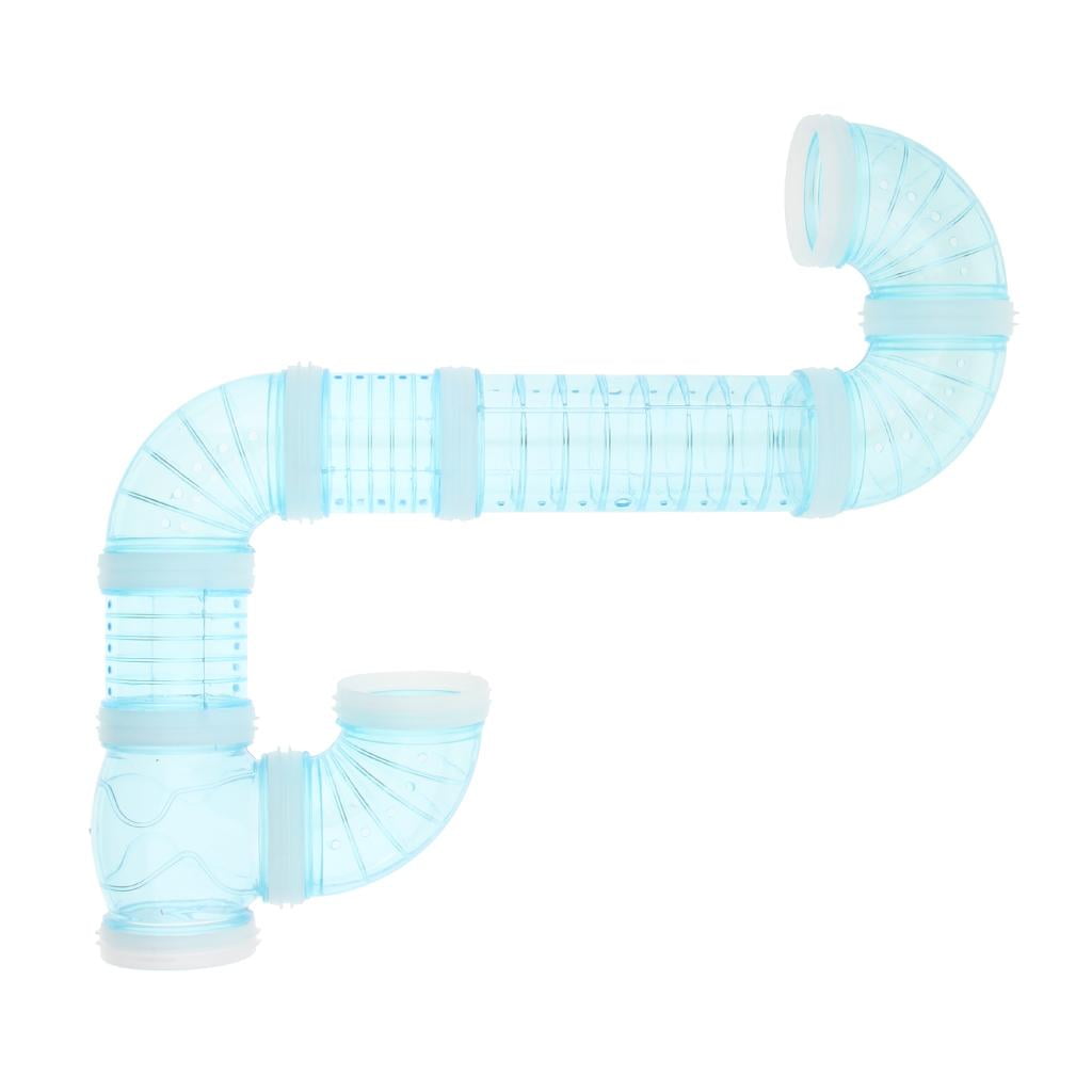EHJRE 3x Hamster Tube Tunnel Toy Hideout Plastic Cage Toy Playing Hut for Hamster Gerbil Rat Mice Small Animals