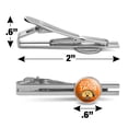 thumbnail image 3 of After This We're Getting Tacos Running Runner Marathon  Round Tie Bar Clip Clasp Tack Silver Color Plated, 3 of 5