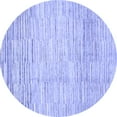 thumbnail image 1 of Ahgly Company Machine Washable Indoor Round Solid Blue Modern Area Rugs, 6' Round, 1 of 4