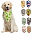 thumbnail image 3 of CBFFDC Pet Neckerchief Adjustable Pet Bandana Triangular Shape Breathable Floral Print Comfortable Soft Collar Scarf for Small Dogs, 3 of 6