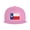 Pink, variant on Snapback Hat Texas Flag Print Adjustable Flat Bill Brim Hat for Men Women Casual Wear Black