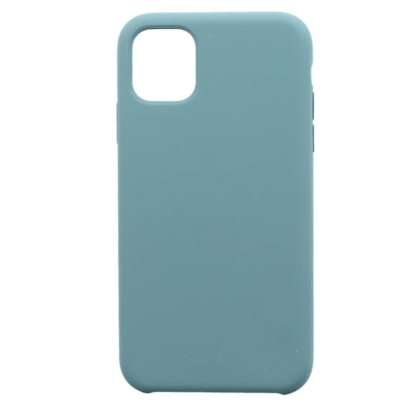 Liquid Silicone Phone Case Full Body Protection Shockproof Cover Case Drop Protection Case with Screen Protector Pine Green for IPhone 11
