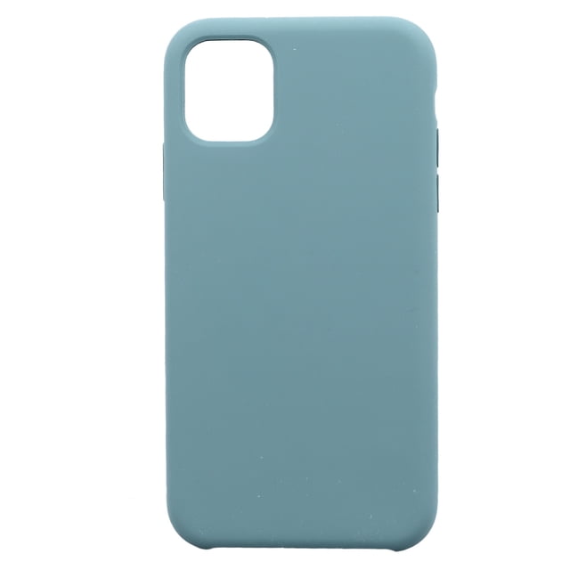 Liquid Silicone Phone Case Full Body Protection Shockproof Cover Case Drop Protection Case with Screen Protector Pine Green for IPhone 11