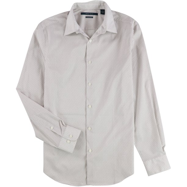 Perry Ellis Camisa con botones de ajuste clásico para hombre, blanco, XXL