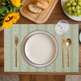 thumbnail image 4 of Sage Green Striped Placemats Set of 4, Modern Abstract Art Geometric Stripes Placemats for Dining Table, Place Mats for Kitchen Tabletop, Waterproof Wipeable Dining Table Mats Set, 4 of 9