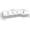 thumbnail image 4 of vidaXL 5 Piece Garden Lounge Set with Cushions Poly Rattan Brown, 4 of 5