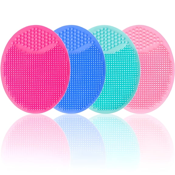BPPEG 2026 New 4 Pack Baby Cradle Cap Brush,Baby Bath Brush,Silicone Baby Cradle Cap Brush-Exfoliate and Massage-Shampoo Scalp Scrubber for Hair Care and Body Care