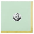 thumbnail image 2 of Club Pack of 192 Blue and Green 3 Ply Pastel Celebrations Disposable Napkins 5", 2 of 2