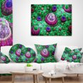 thumbnail image 4 of Designart Green Fractal Exotic Planet - Abstract Throw Pillow - 12x20, 4 of 5
