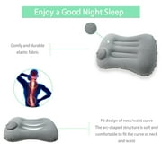 AGCAN Camping Pillow Inflatable Travel Pillows for Adults, Ergonomic Neck & Lumbar Support Camp Pillow for Sleeping