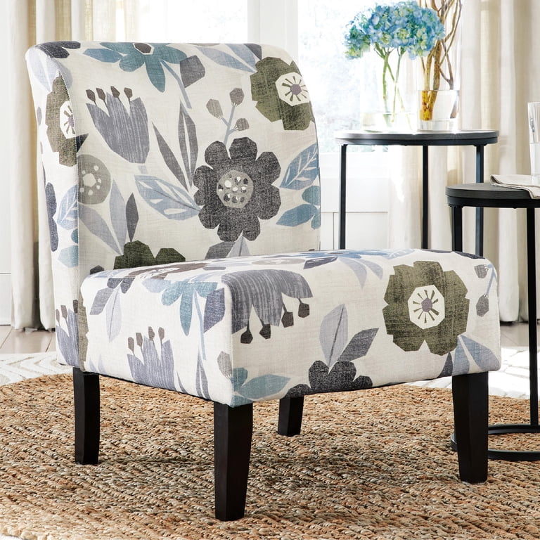 Signature Design by Ashley Triptis Armless Accent Chair, Floral photo 1