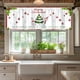 thumbnail image 1 of Cortina de cocina navideña con flores multicolor | Cortina corta con estampado de perros abriendo regalos | Poliéster y algodón, aislante térmico y bloqueador solar | Decoración para sala de estar y, 1 of 5