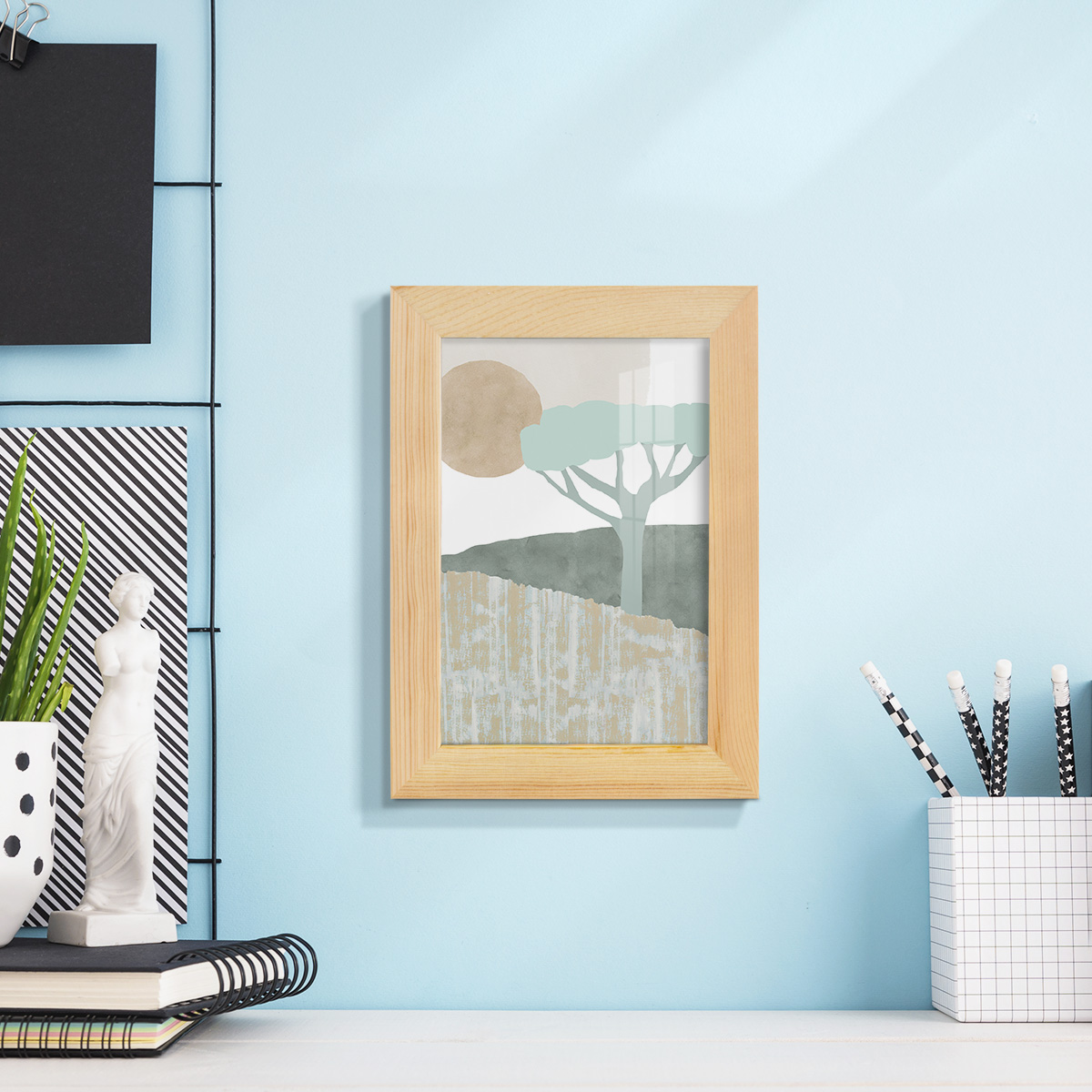 Ennerdale I - Framed Print w/glass - Natural Wood