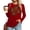 #054-Red, variant on Craaazy St Patricks Day Shirts Women's Long Sleeve Round Neck Shamrock Tops Gifts