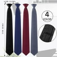 thumbnail image 2 of 4Pcs 20inch Men's Clip-on Ties Solid Color Men's Tie Pre Tied Clip on Ties for Men Men's Clip on Necktie Men's Button Ties, 2 of 6