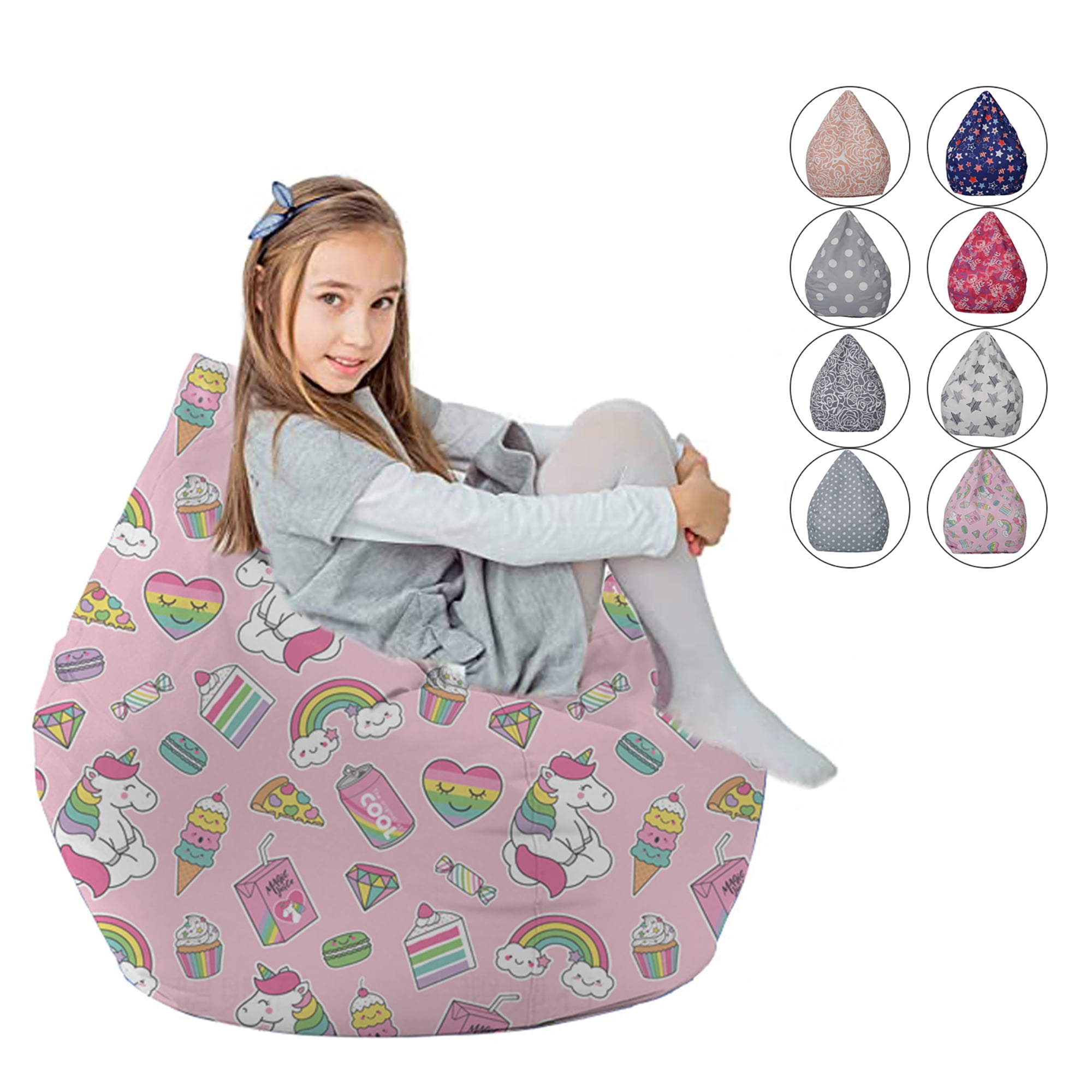 Bean Bag Cover Without Filler, Cute Printed Lounger Sack ...