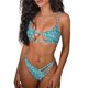 thumbnail image 1 of Bikini ZAFUL, sexy, tanga con estampado floral, para mujer, color verde, 1 of 7