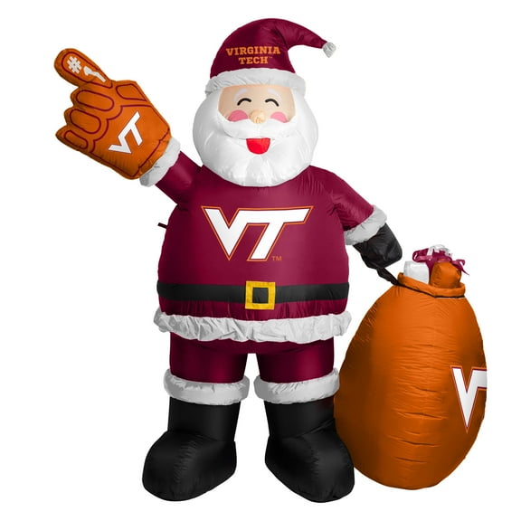 Virginia Tech Santa Claus Yard Inflatable