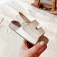 thumbnail image 6 of Duqingm Toddler Girl Summer Shoes Toddler Girls Jelly Sandals Soft Rubber Sole Closed Toe Summer Shoes Mary Jane Dress Princess Flat Beige,12.5, 6 of 7