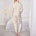 thumbnail image 6 of Wukai Hand Drawn Snake Print Women's Pajama Set - Soft Long Sleeve Sleepwear for Comfort and Style-Medium, 6 of 9