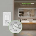thumbnail image 4 of TOPGREENER Motion Sensor Switch, PIR Sensor Light Switch, Occupancy & Vacancy Modes, No Neutral Wire Required, Ground Wire Required, 4A, 250W LED/CFL, Single Pole, TDOS5-J-W-2PCS, White, 2 Pack, 4 of 4