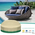 thumbnail image 1 of Housse de Lit de Jour Rond 420D pour l'Extérieur, Housse de Patio Robuste de 88 Pouces Imperméable et Protégée contre les UV pour Lits de Jour Ronds, 1 of 7