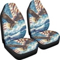 thumbnail image 3 of XYZCANDO Decorative Car Front Seat Covers Auto Truck SUV, Breathable Easy Install Front Car Seat Covers 2 pcs Polyester Fabric Eagle Pattern Design, 3 of 10