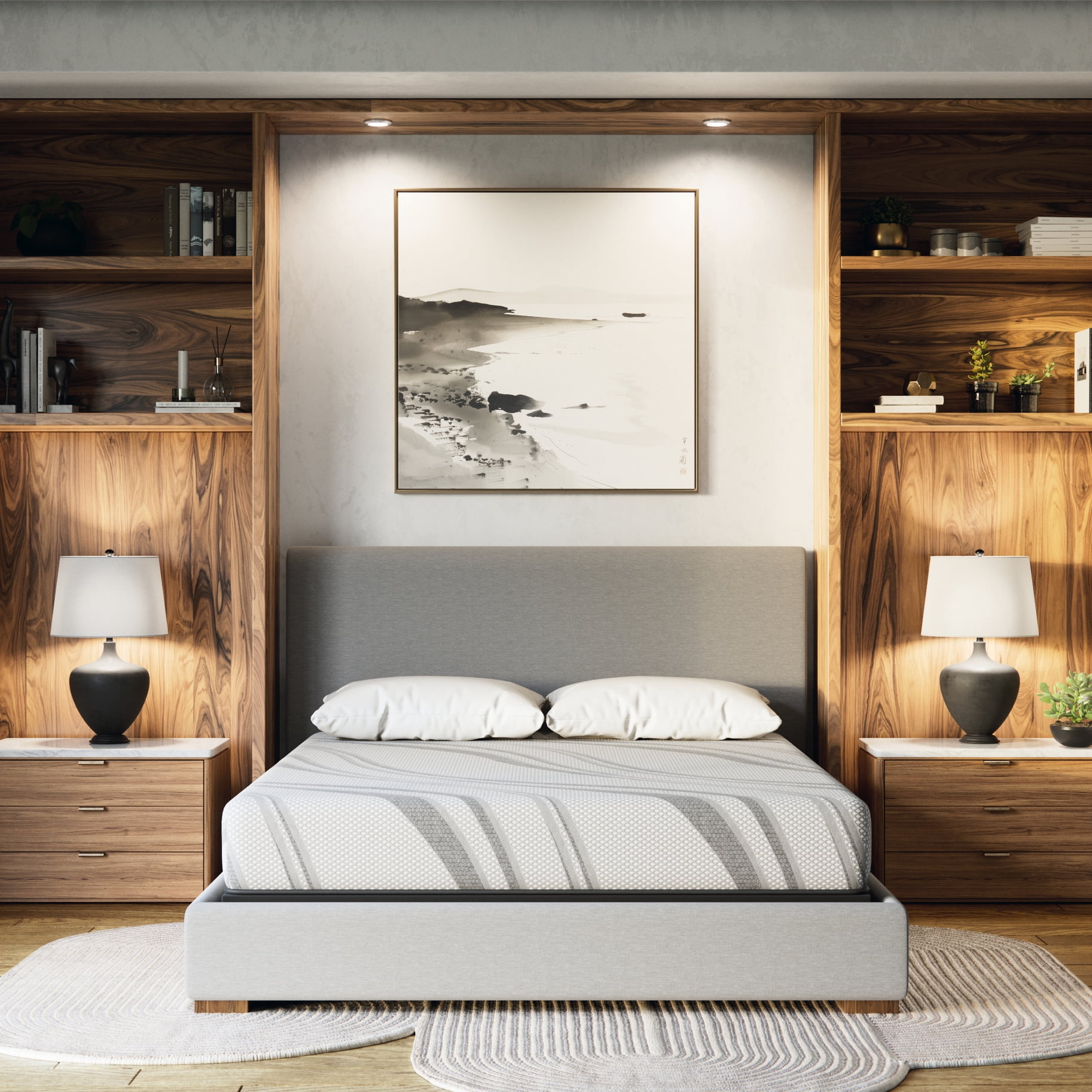 King Size High Density Mattress - Gray, Responsive Gel Cool Sleeping Foam King,